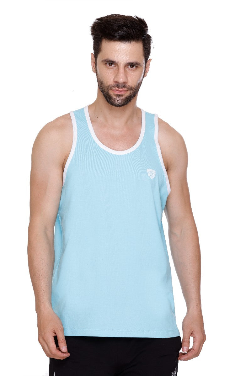Men's Printed Cotton Lycra Gym Vest | Activewear Sports Sleeveless Vest | Stretchable Workout Vest for Men (Sizes M to 3XL)