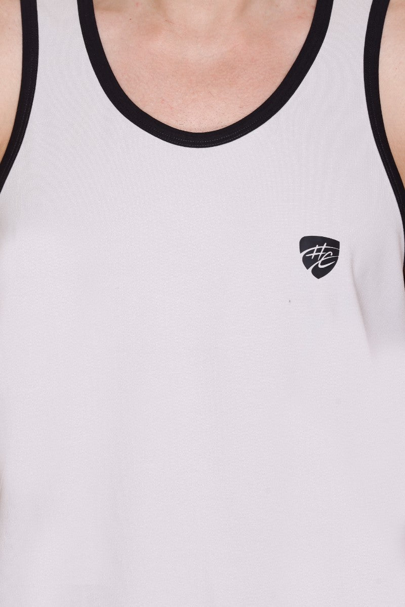 Men's Printed Cotton Lycra Gym Vest | Activewear Sports Sleeveless Vest | Stretchable Workout Vest for Men (Sizes M to 3XL)