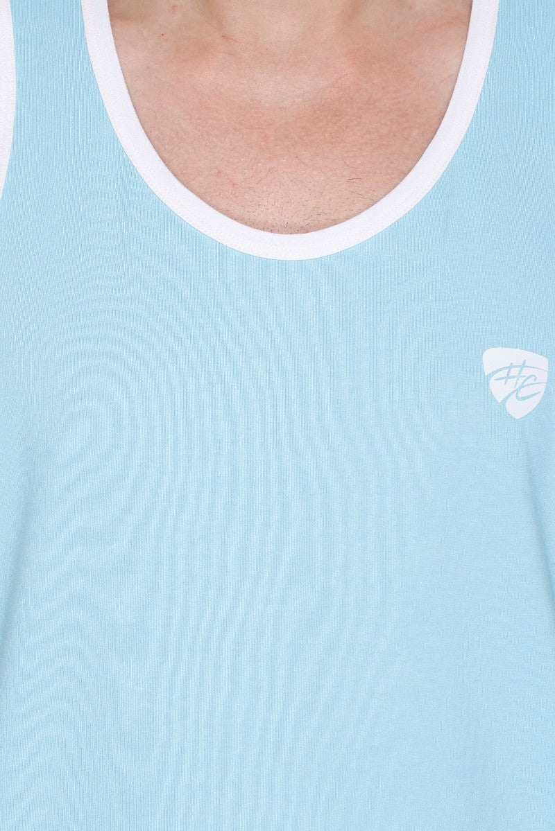 Men's Printed Cotton Lycra Gym Vest | Activewear Sports Sleeveless Vest | Stretchable Workout Vest for Men (Sizes M to 3XL)