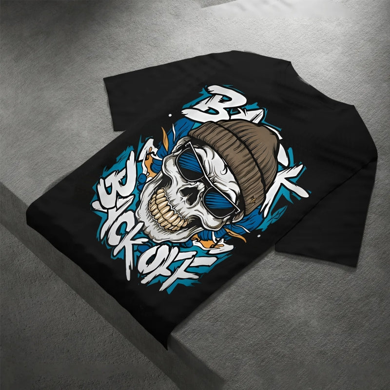 Men’s Oversize Black Back Print T-Shirt – Streetwear Edition