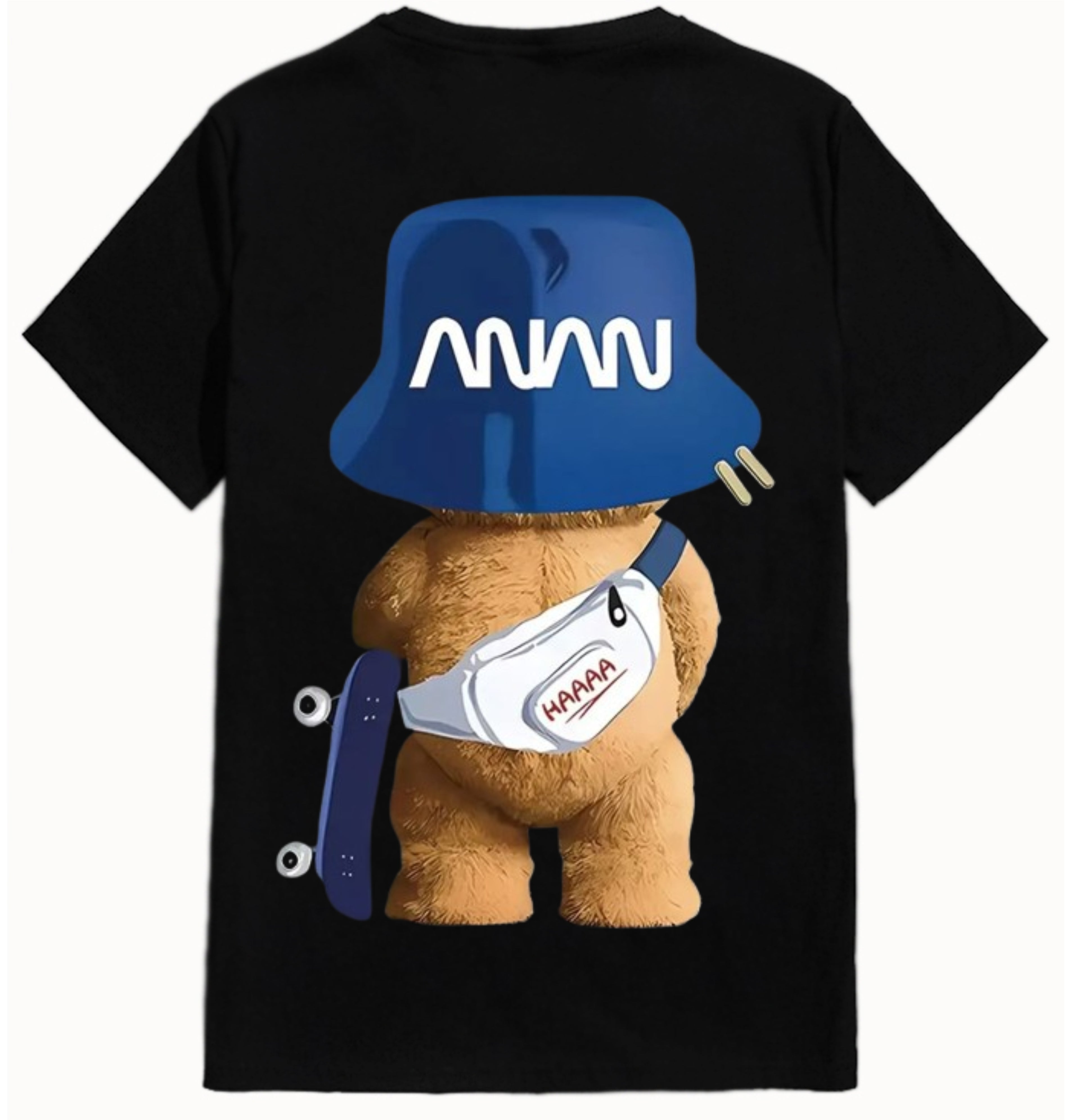 Men’s Oversize Black Back Print T-Shirt – Streetwear Edition