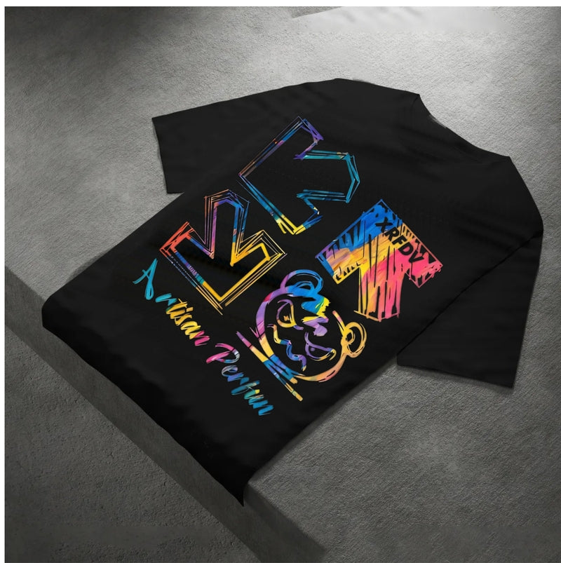 Men’s Oversize Black Back Print T-Shirt – Streetwear Edition