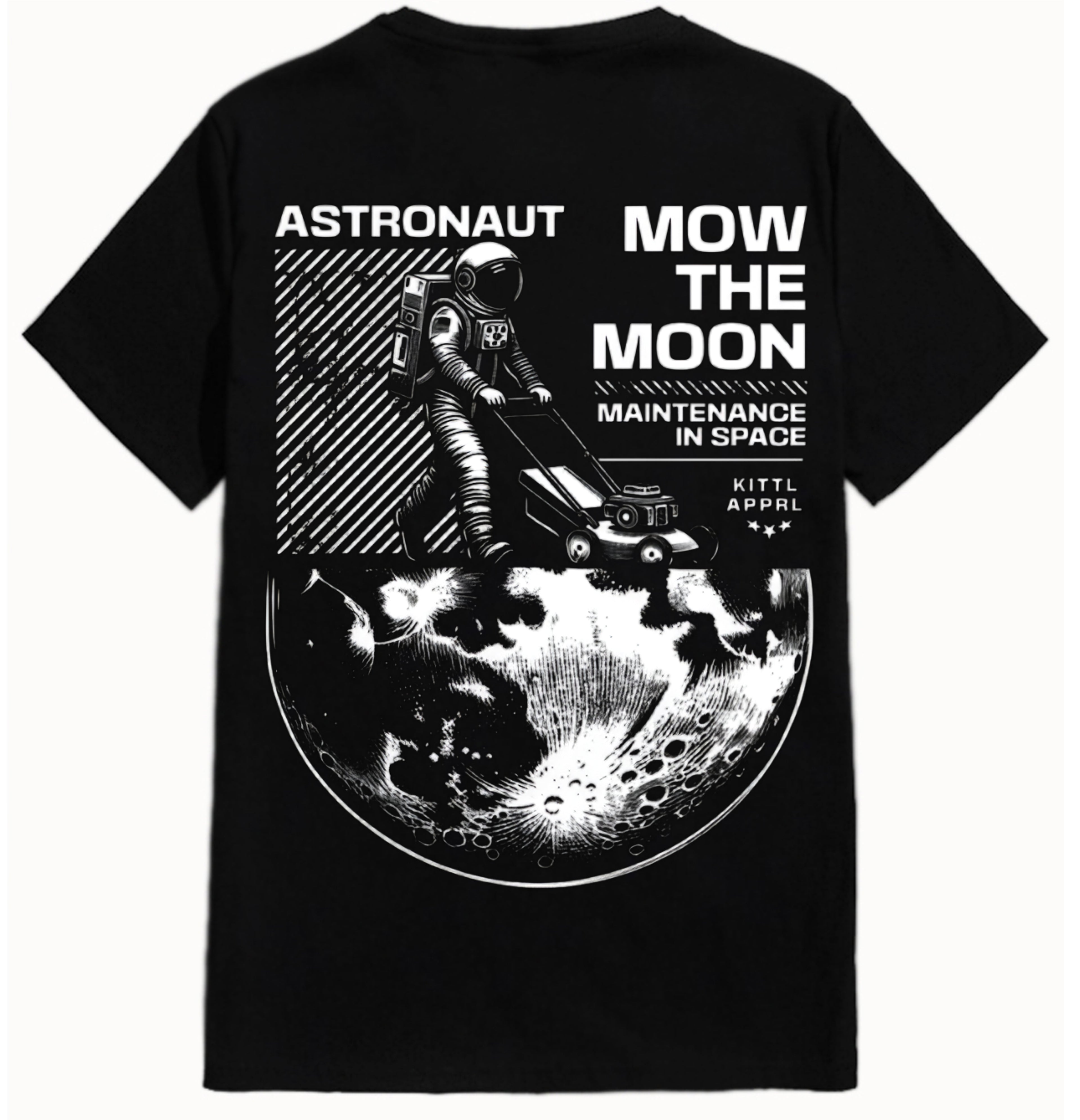 Men’s Oversize Black Back Print T-Shirt – Streetwear Edition