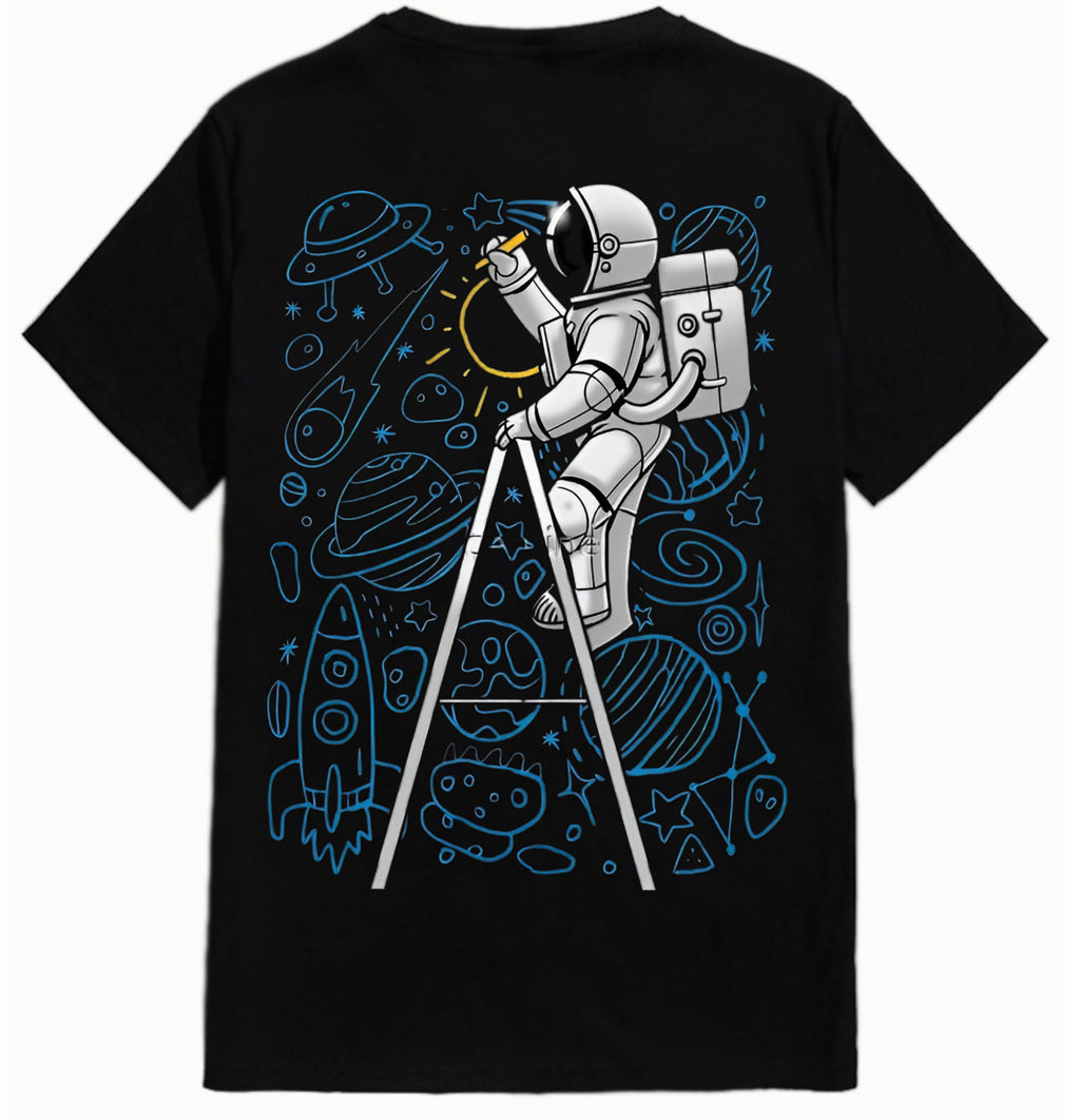 Men’s Oversize Black Back Print T-Shirt – Streetwear Edition