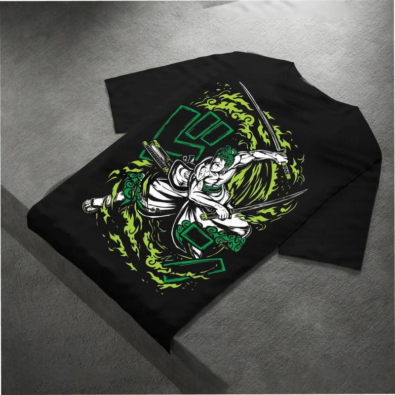 Men’s Oversize Black Back Print T-Shirt – Streetwear Edition