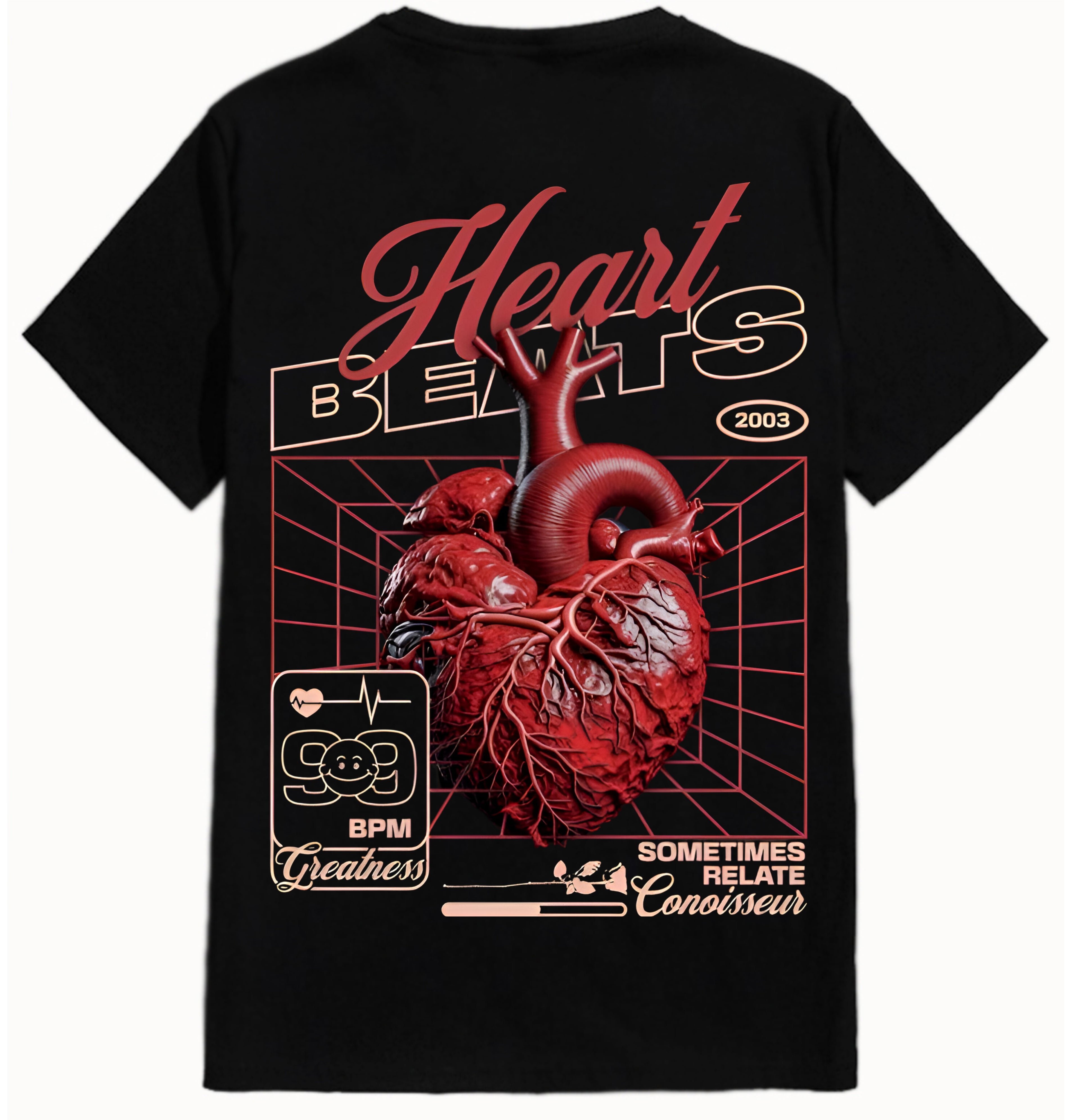 Men’s Oversize Black Back Print T-Shirt – Streetwear Edition