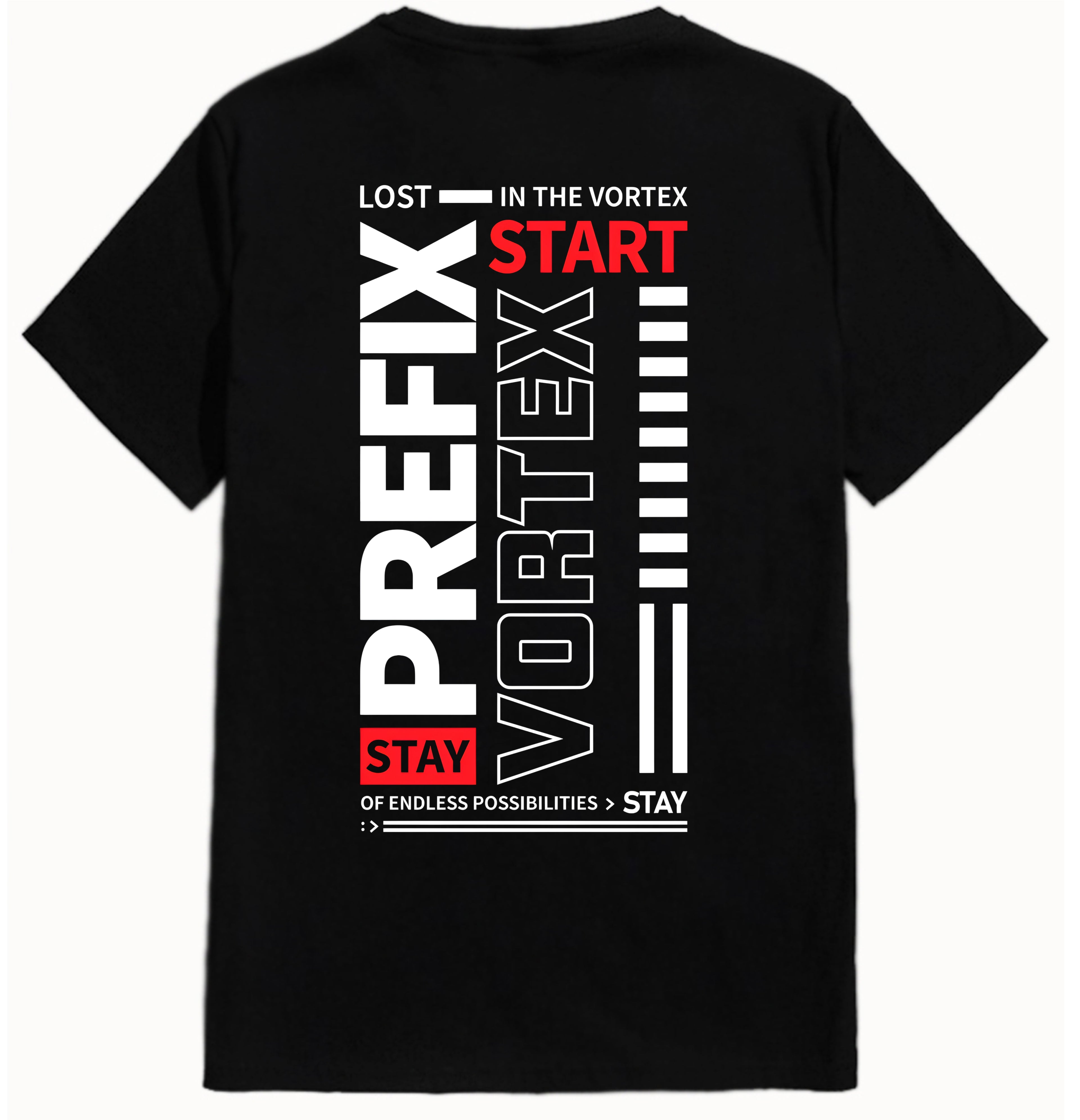 Men’s Oversize Black Back Print T-Shirt – Streetwear Edition