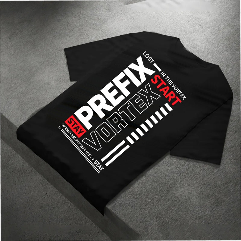 Men’s Oversize Black Back Print T-Shirt – Streetwear Edition