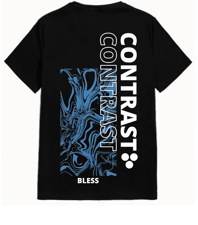 Men’s Oversize Black Back Print T-Shirt – Streetwear Edition