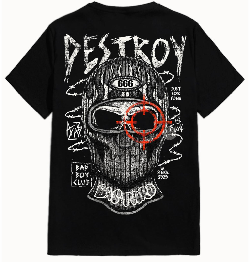 Men’s Oversize Black Back Print T-Shirt – Streetwear Edition