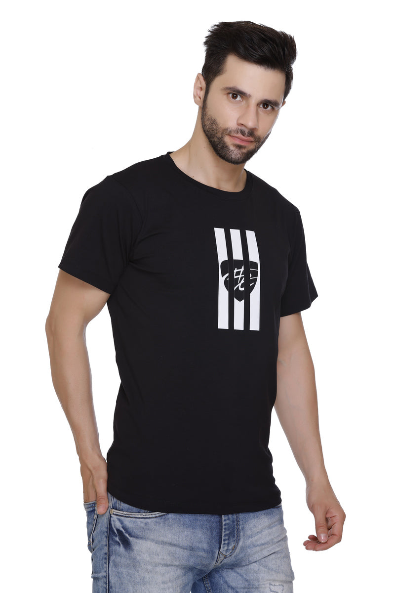 Short Sleeves Men Cotton Lycra Hood Culture Printed round Neck T-shirt