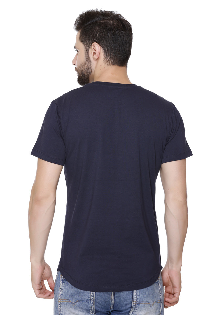 Short Sleeves Men Cotton Lycra Hood culture doted Printed round Neck T-shirt