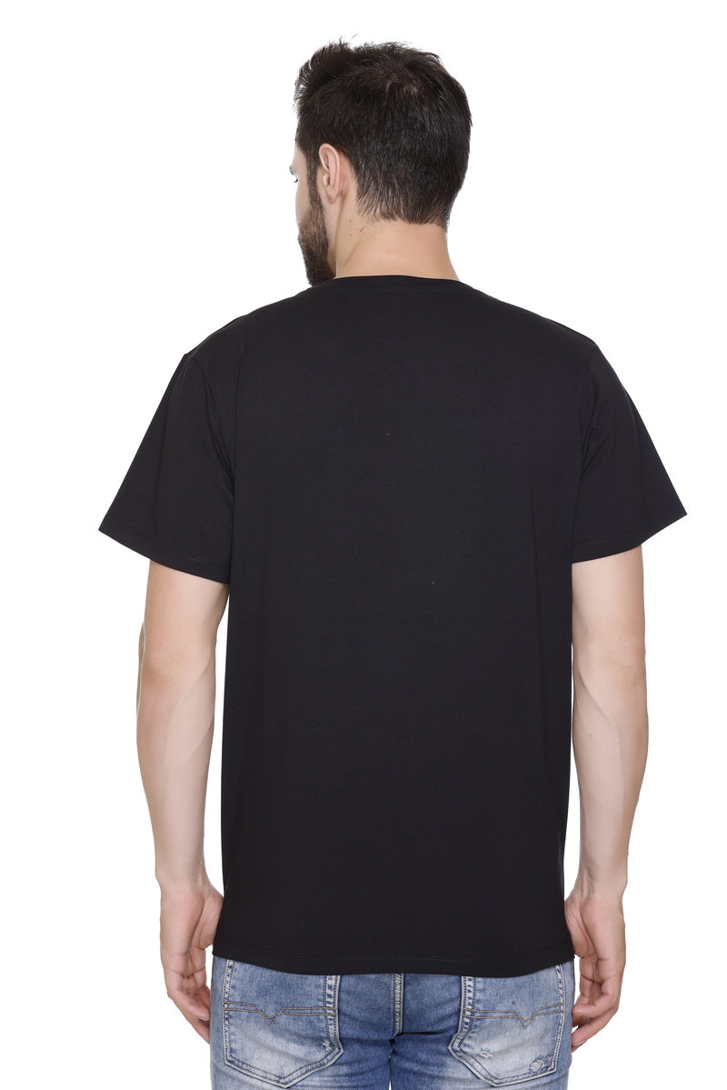 Short Sleeves Men Cotton Lycra Hood Culture Printed round Neck T-shirt