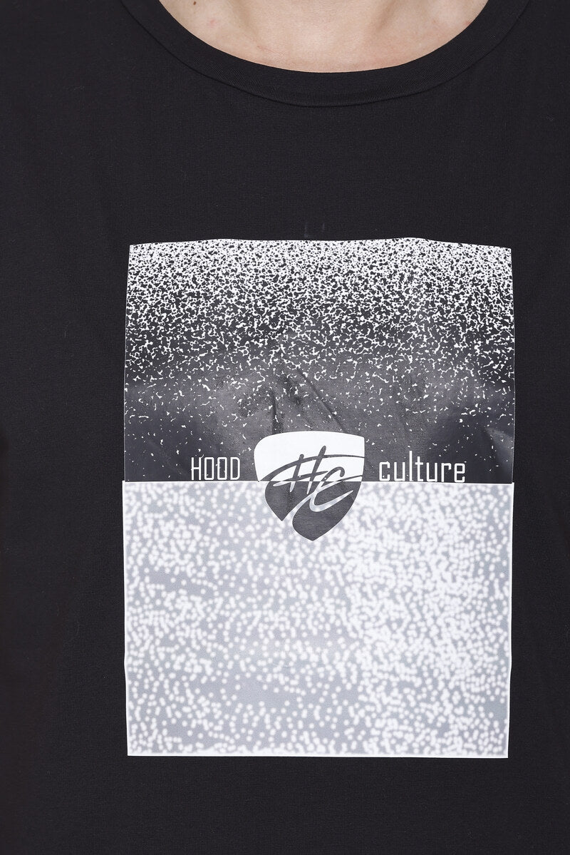 Short Sleeves Men Cotton Lycra Hood Culture Printed round Neck T-shirt