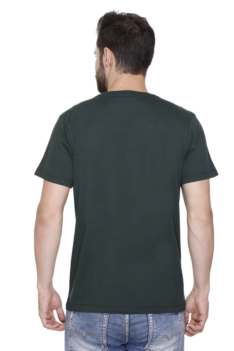 Short Sleeves Men Cotton Lycra Hood Culture Printed round Neck T-shirt