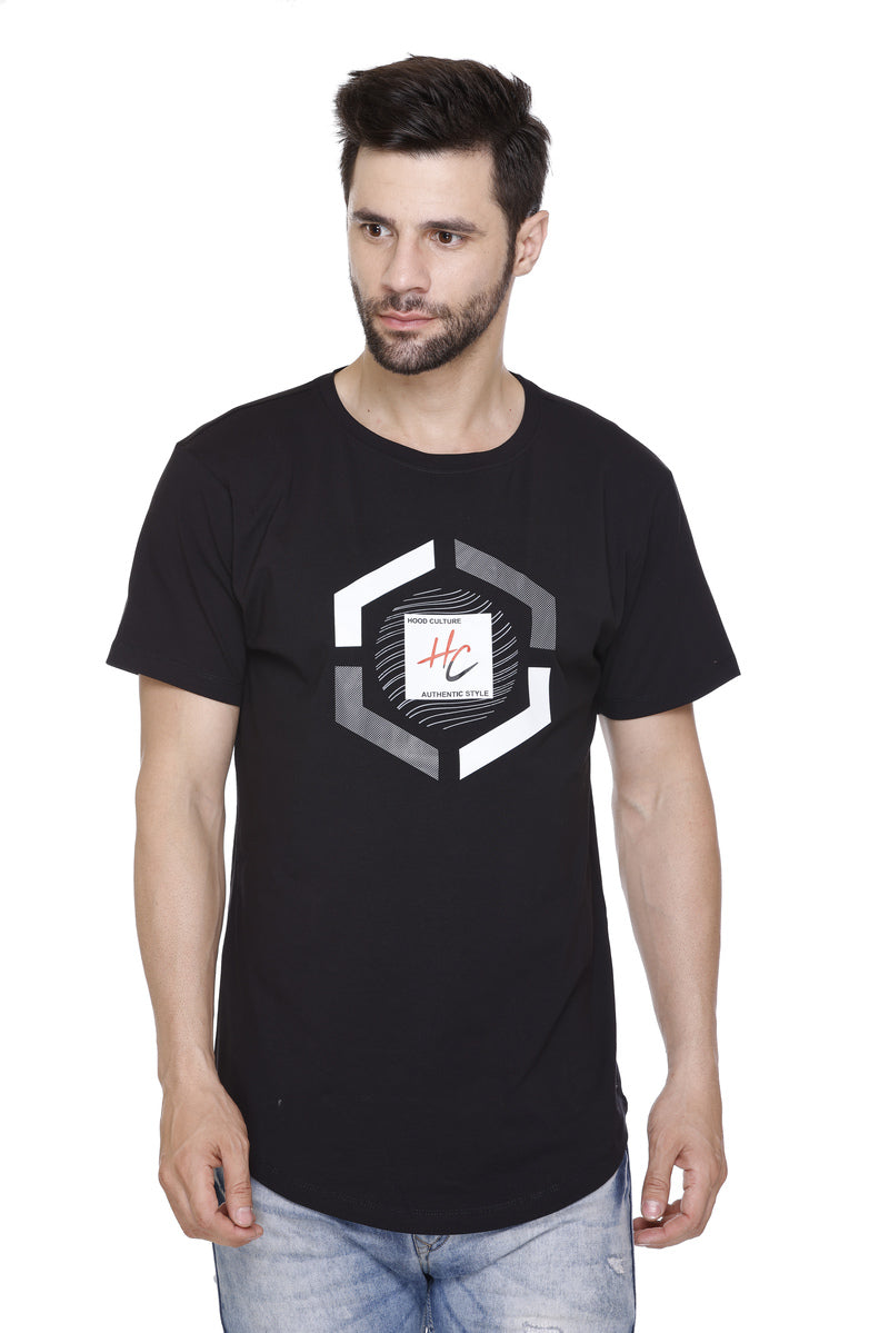 Short Sleeves Men Cotton lycra  Printed round Neck T-shirt