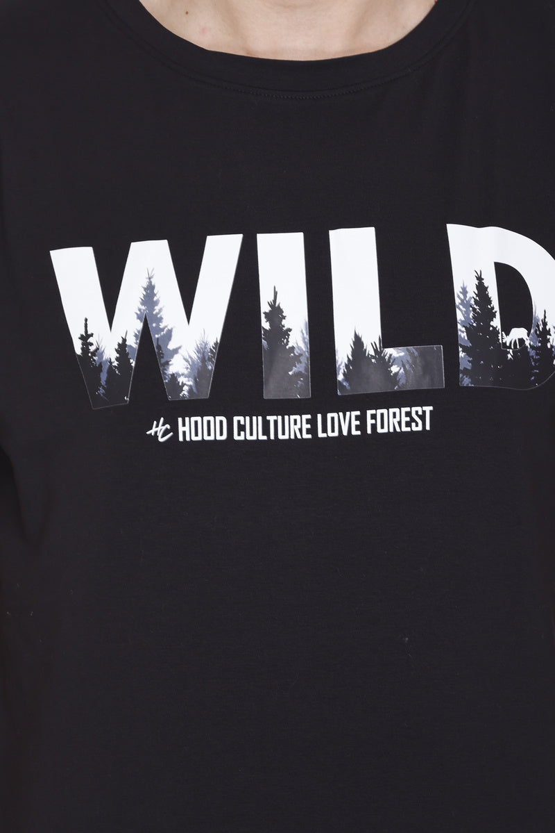 Short Sleeves Men Cotton lycra wild Printed round Neck T-shirt