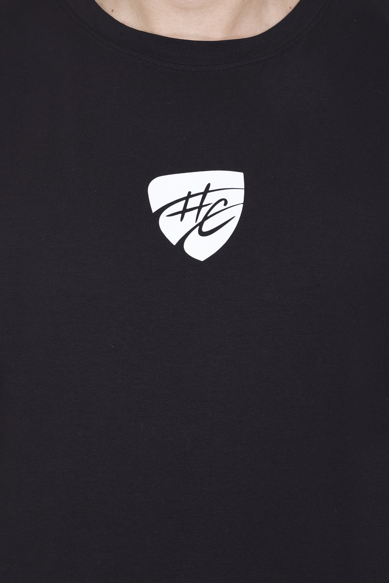 Short Sleeves Men Cotton Lycra Hood Culture Logo Printed round Neck T-shirt