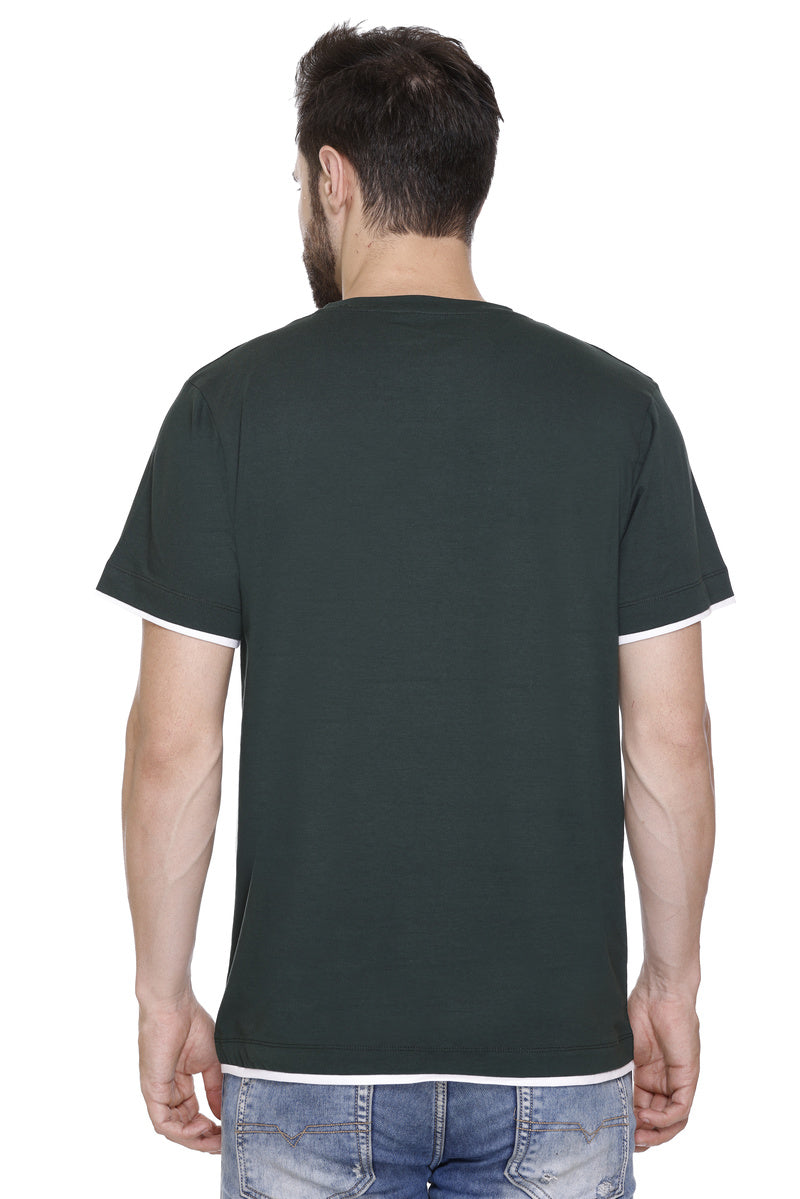 Short Sleeves Men Cotton Lycra Perfect Evolutions Printed round Neck T-shirt