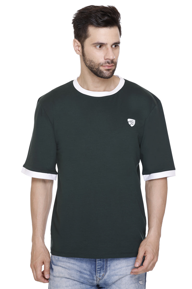 Short Sleeves Men Cotton Lycra Hood Culture round Neck T-shirt