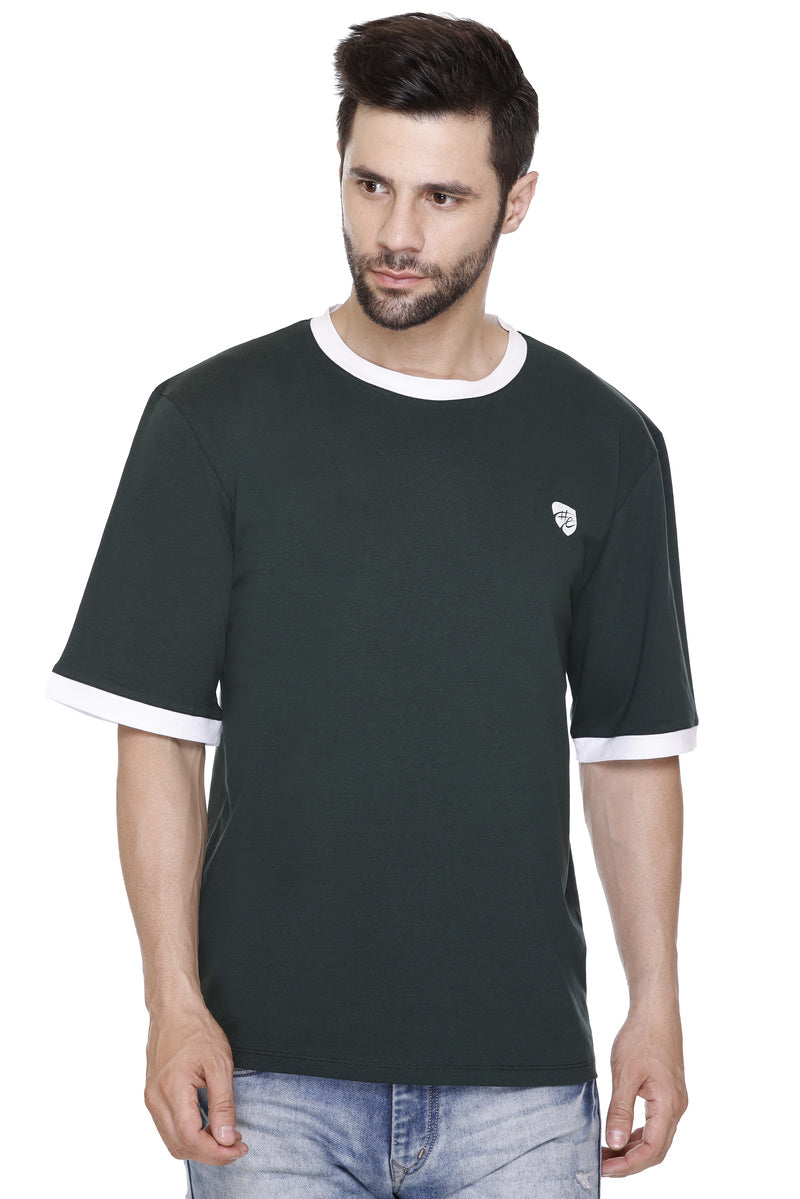 Short Sleeves Men Cotton Lycra Hood Culture round Neck T-shirt