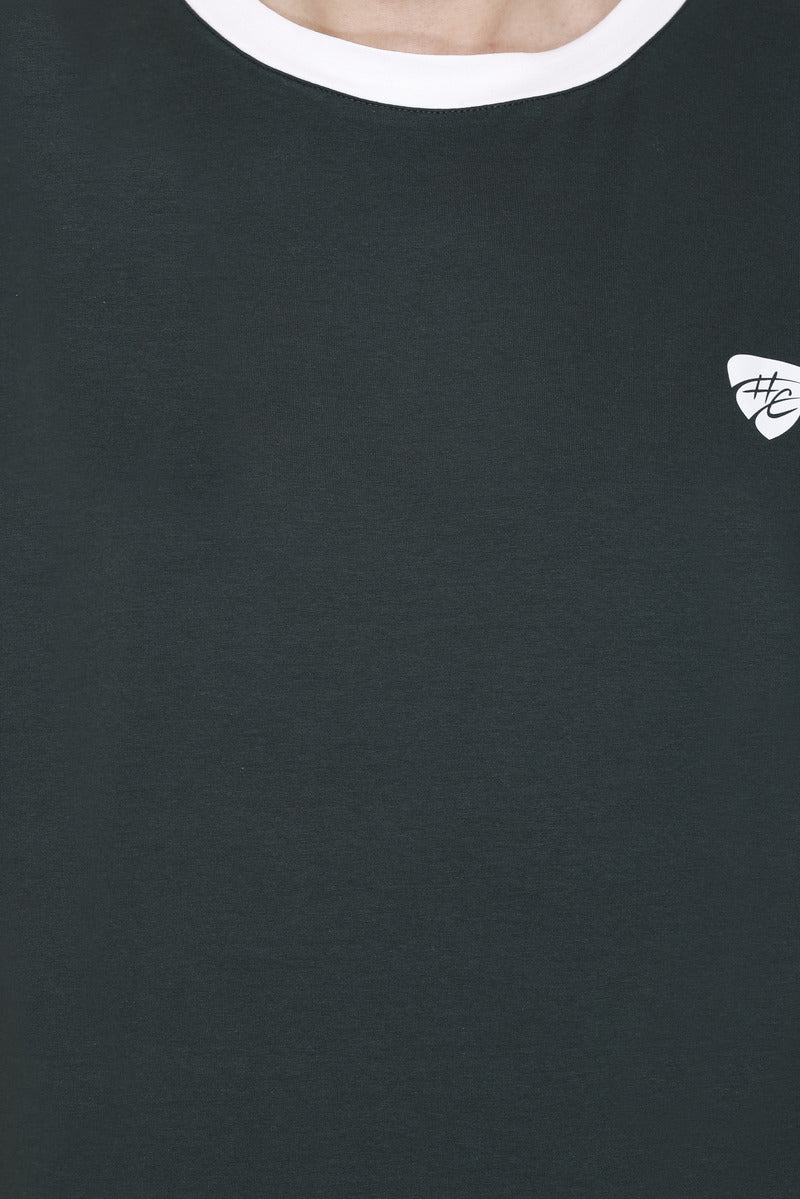 Short Sleeves Men Cotton Lycra Hood Culture round Neck T-shirt