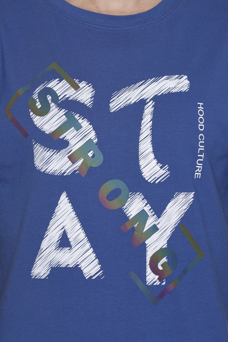 Short Sleeves Men Cotton lycra stay strong Printed round Neck T-shirt