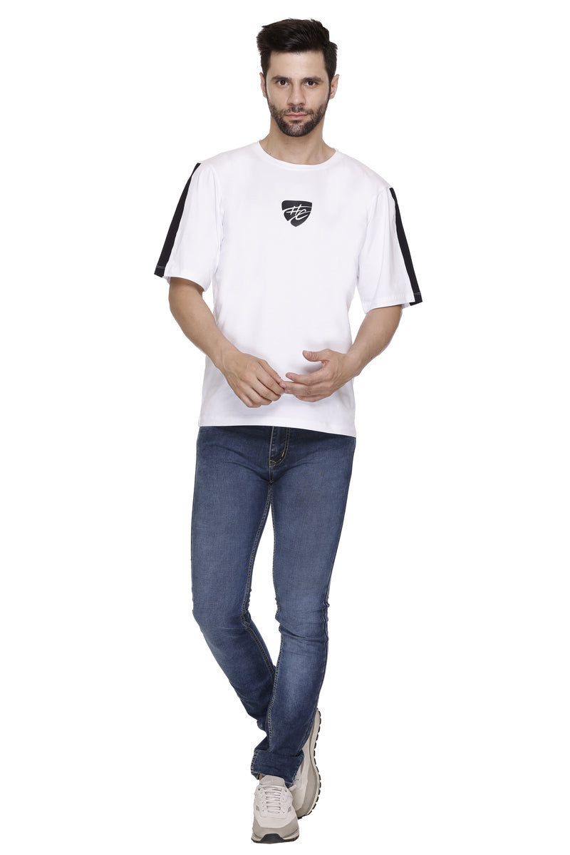 Short Sleeves Men Cotton Lycra Hood Culture Logo Printed round Neck T-shirt