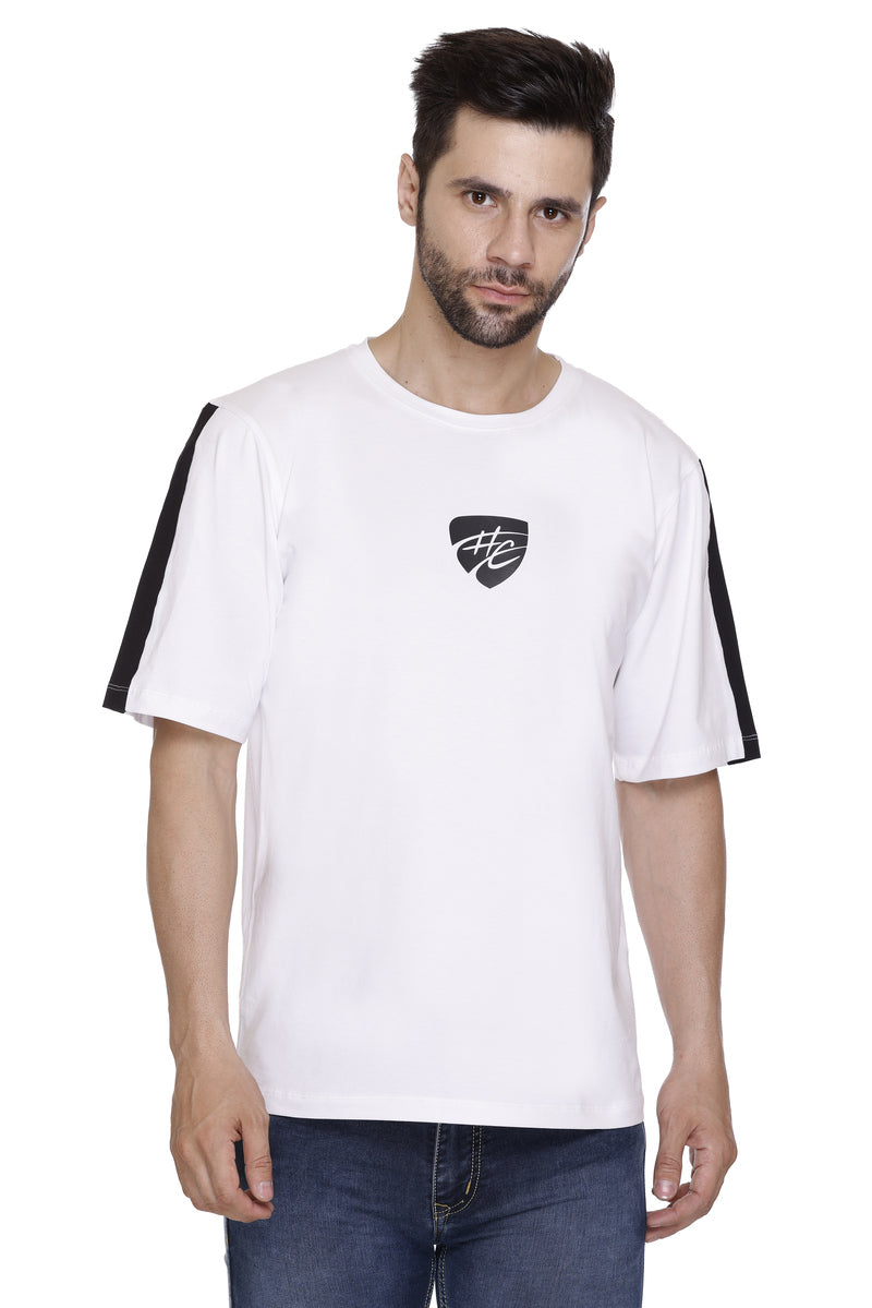 Short Sleeves Men Cotton Lycra Hood Culture Logo Printed round Neck T-shirt