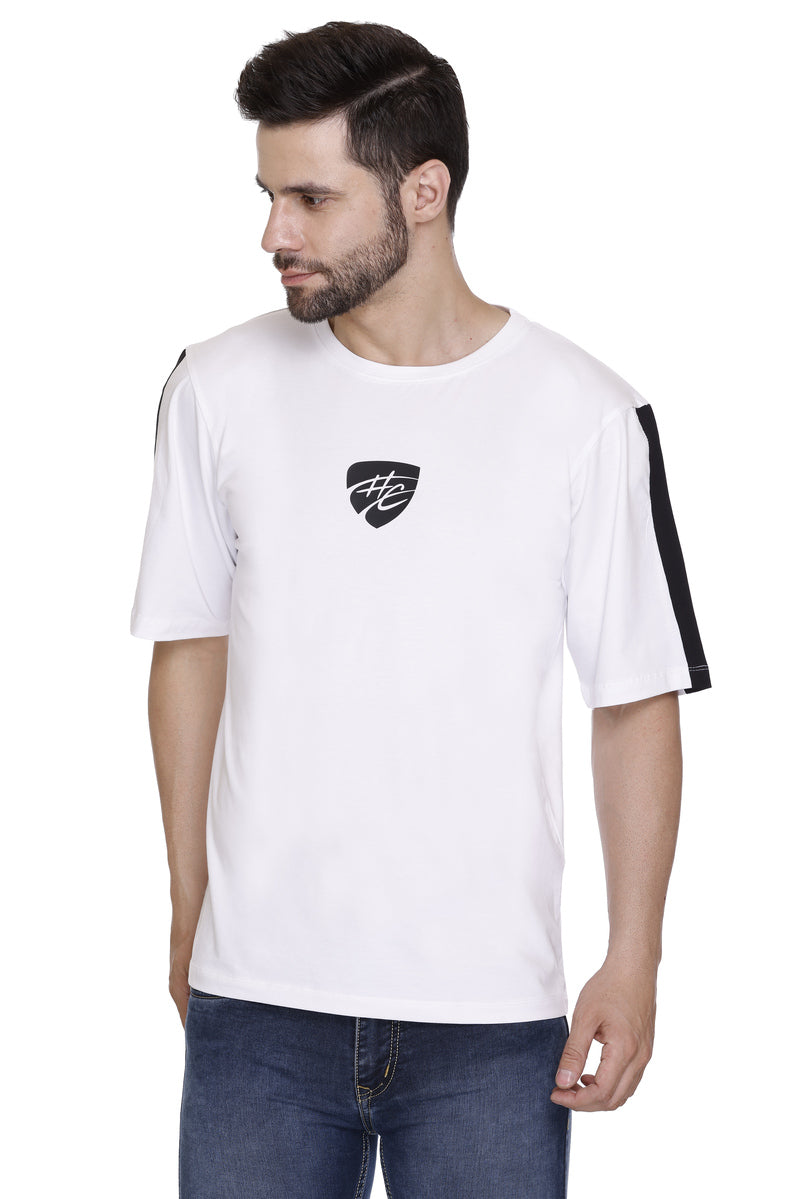 Short Sleeves Men Cotton Lycra Hood Culture Logo Printed round Neck T-shirt