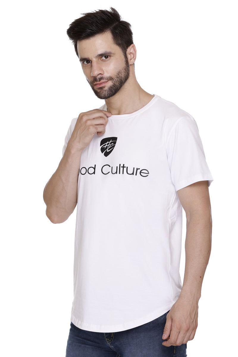 Short Sleeves Men Cotton Lycra Hood Culture Printed round Neck T-shirt