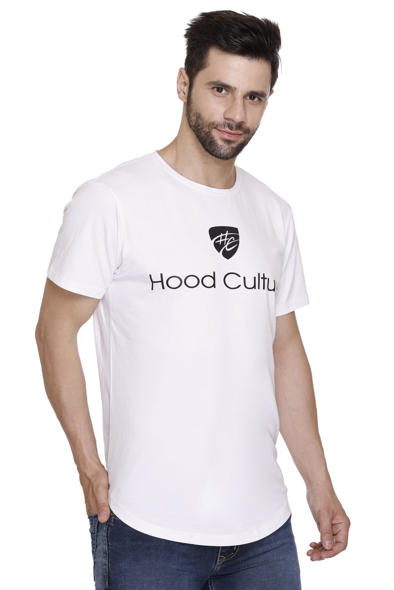 Short Sleeves Men Cotton Lycra Hood Culture Printed round Neck T-shirt