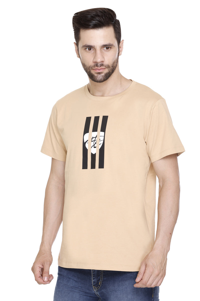 Short Sleeves Men Cotton Lycra Hood Culture Printed round Neck T-shirt