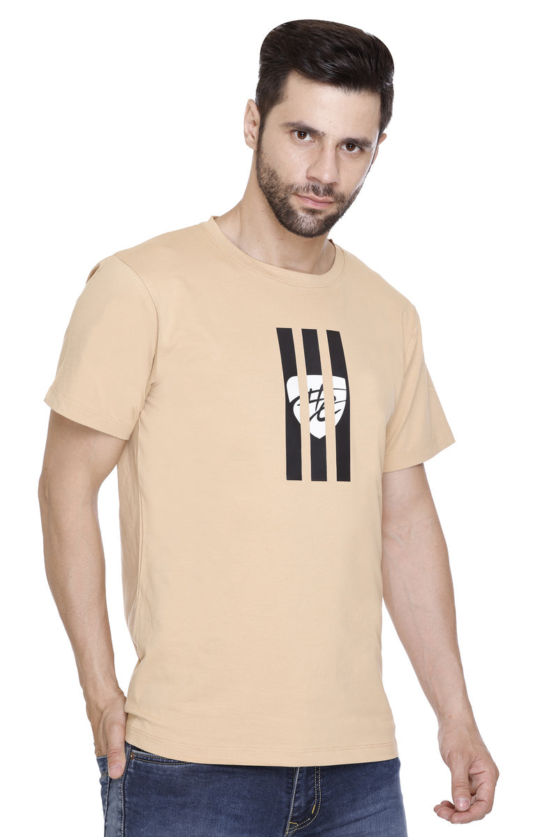 Short Sleeves Men Cotton Lycra Hood Culture Printed round Neck T-shirt