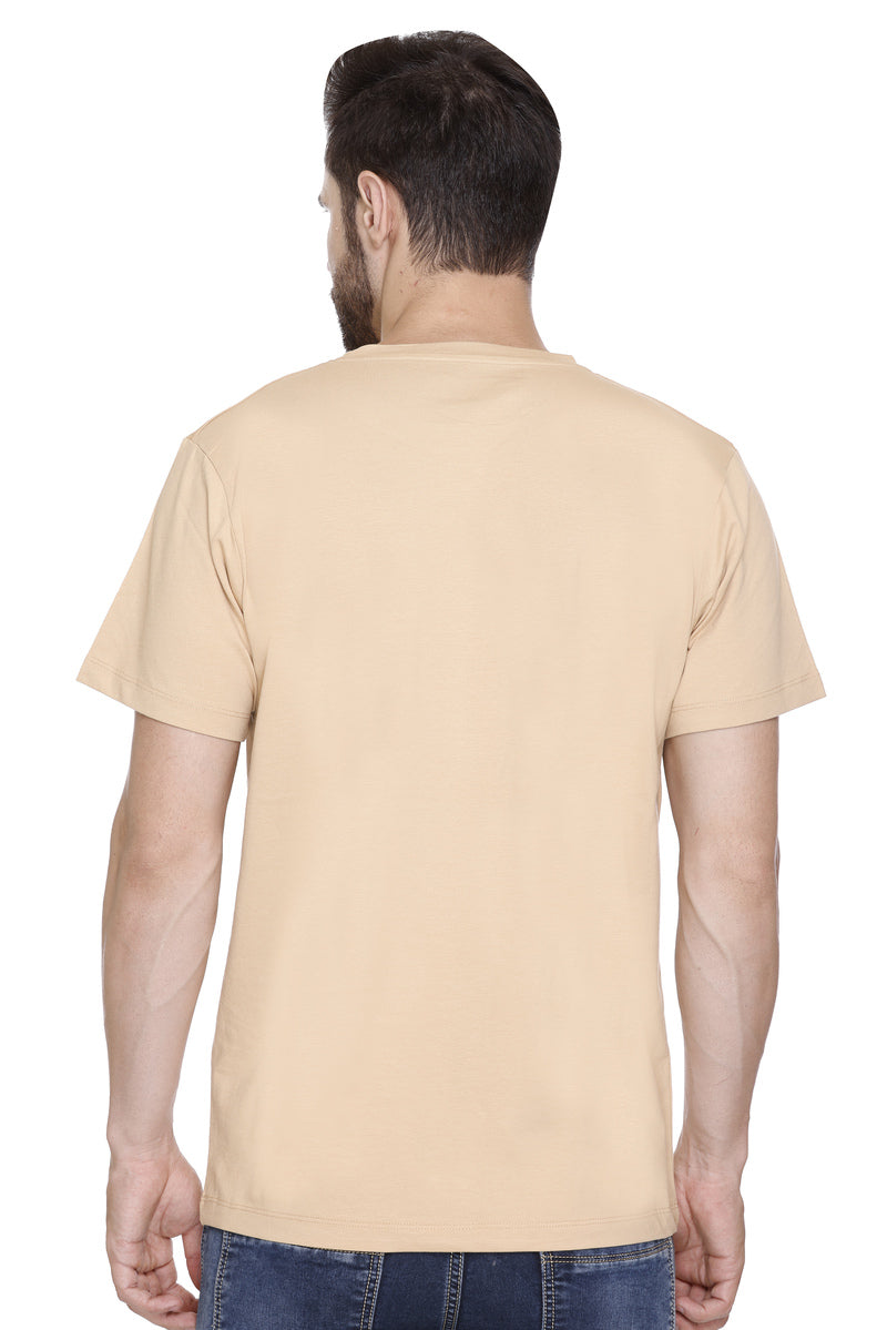 Short Sleeves Men Cotton Lycra Hood Culture Printed round Neck T-shirt