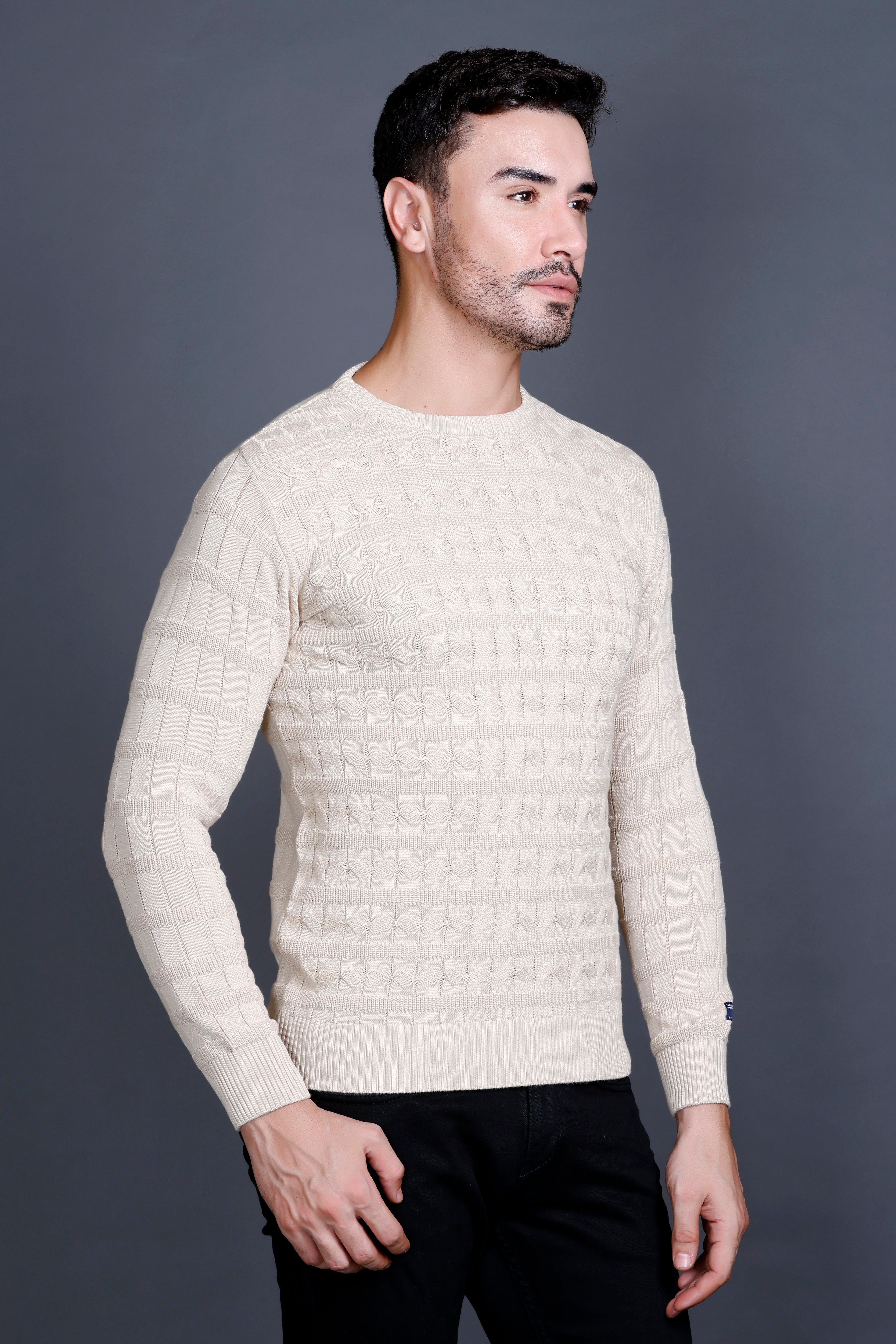 Men's Cotton Wool Round Neck Sweater
