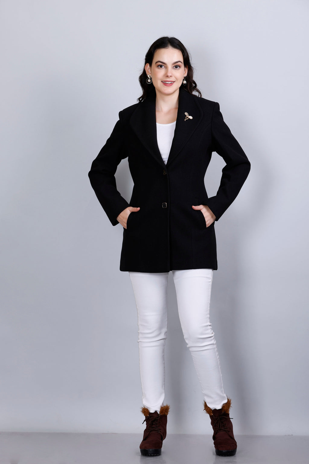 Women Winter Premium Tweed Coat