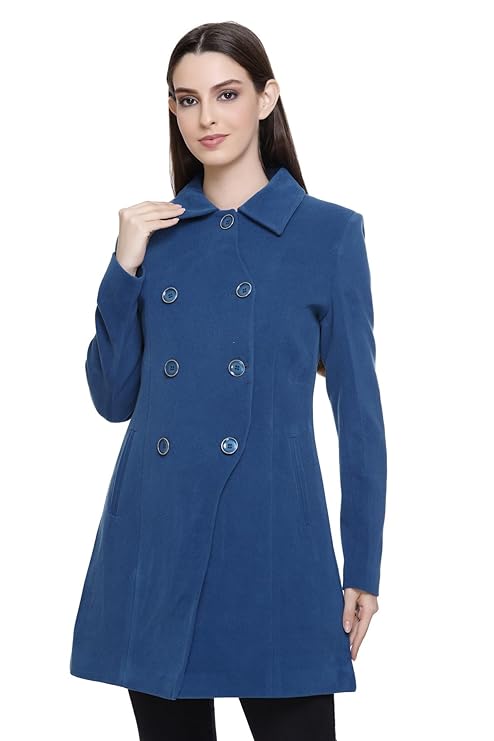 Women's Tweed Solid Winter Coat For Women